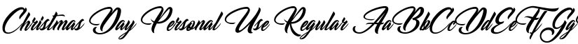Christmas Day Personal Use Regular font
