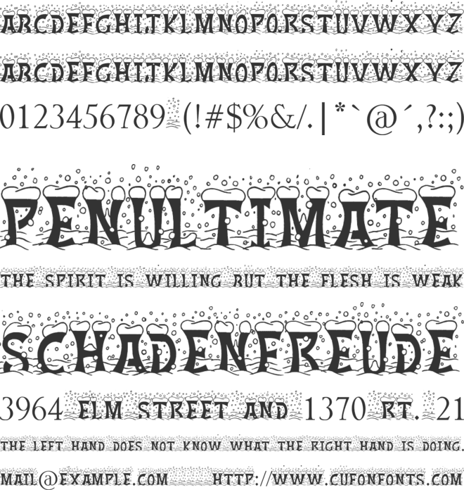 Christmas Snow font preview