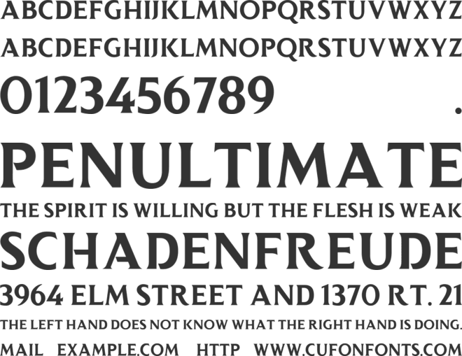 Serith font preview