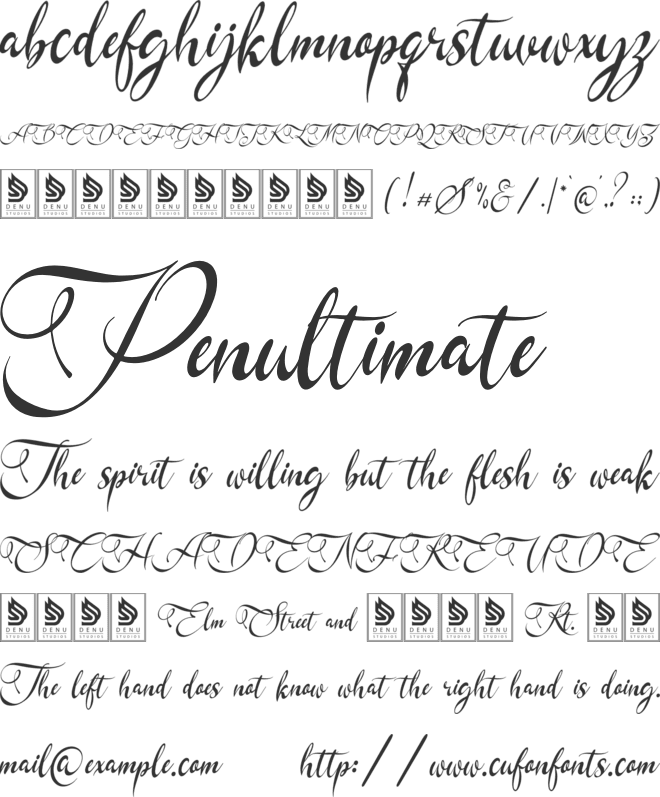 Kadegon font preview