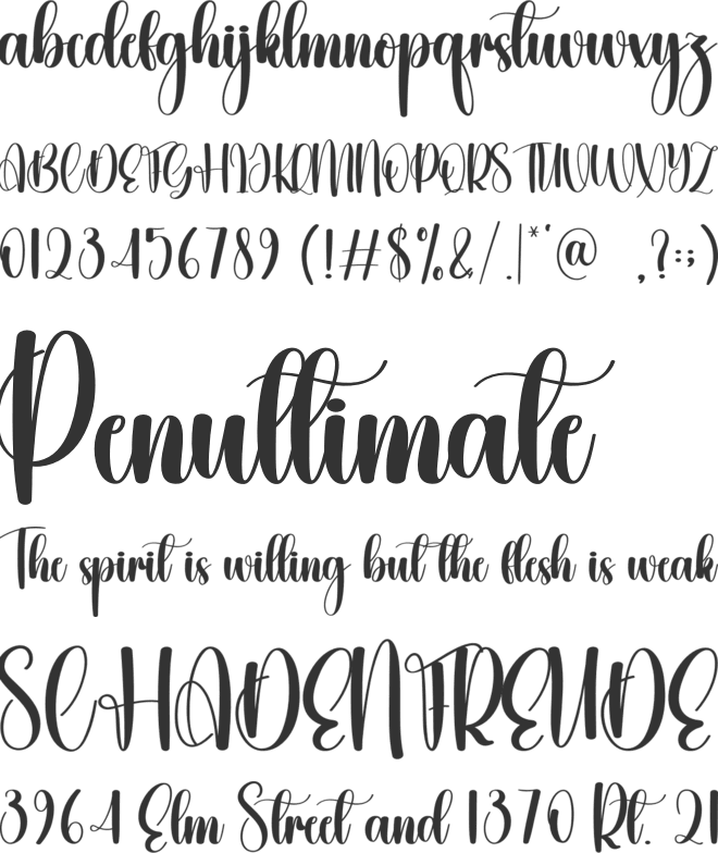 Lonelyday font preview