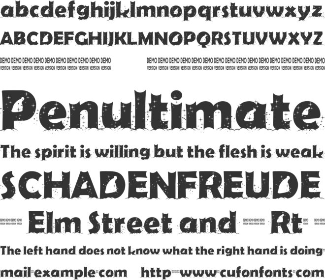 First Christmas font preview