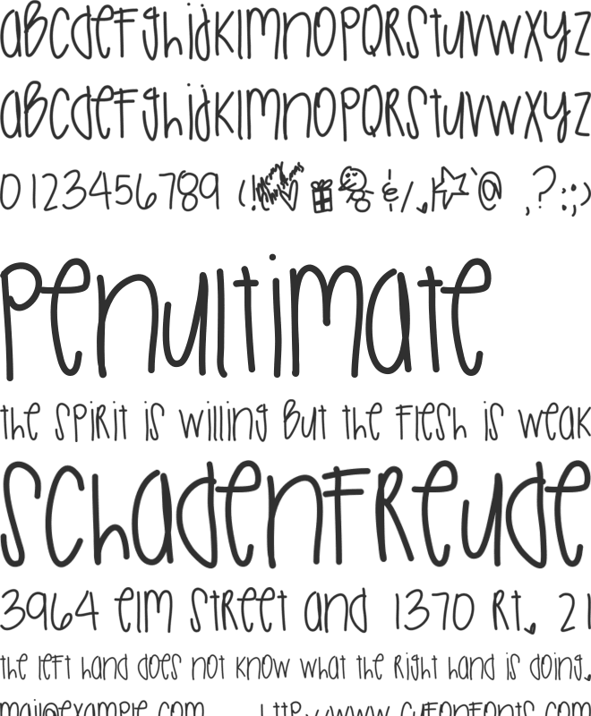 ChristmasSeason font preview