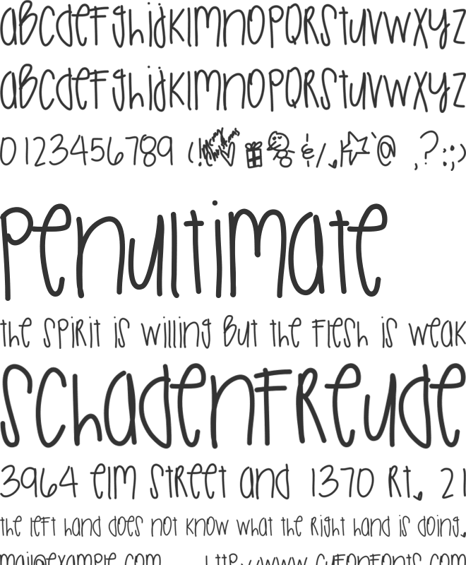 ChristmasSeason font preview