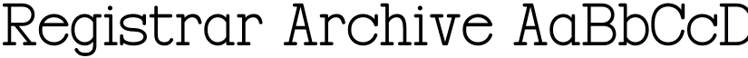 Registrar Archive font download