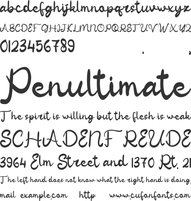 Shilla font preview