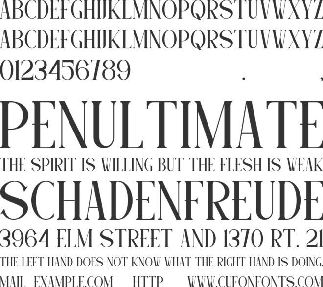 Avegwet font preview