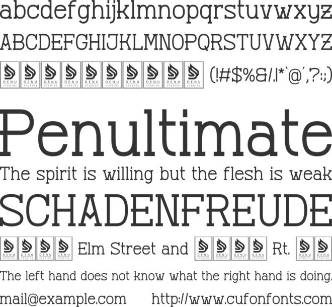 Therodit font preview