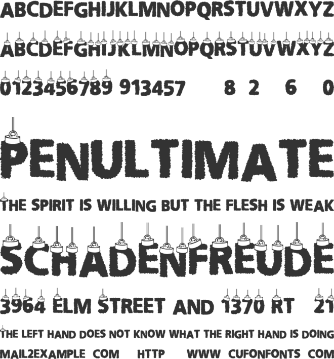 CF Christmas Letters font preview