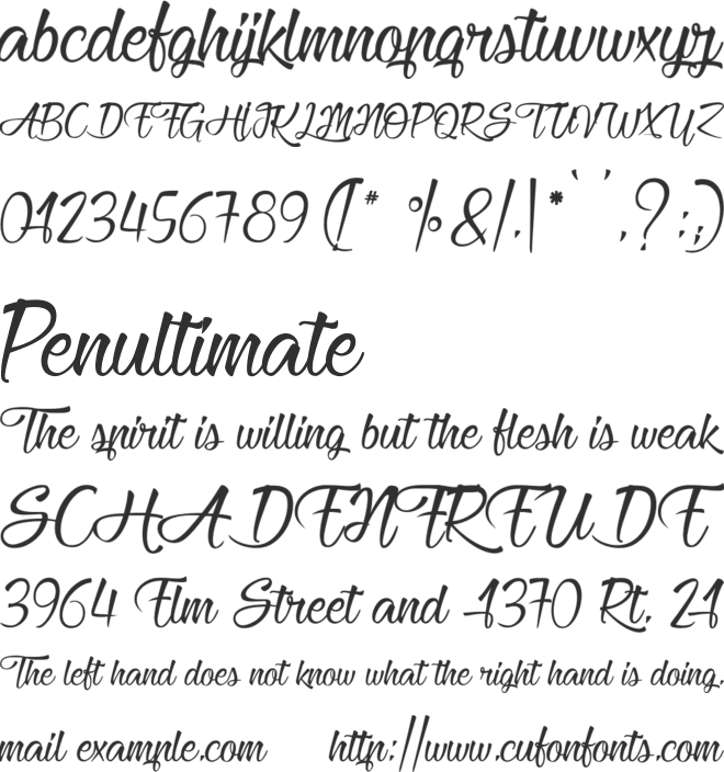 Heartbeat in Christmas font preview