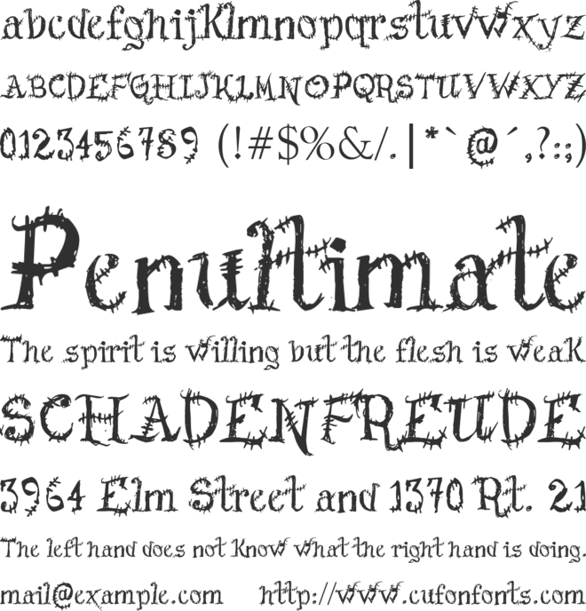 Scars Before Christmas font preview