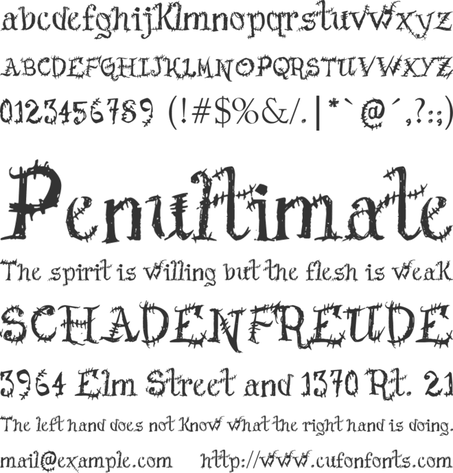 Scars Before Christmas font preview