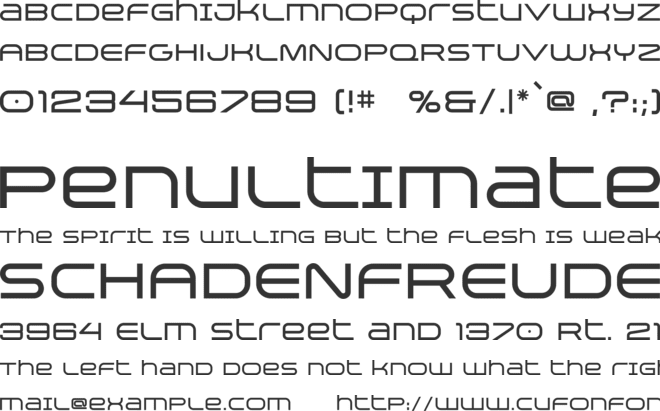 Arkitech font preview