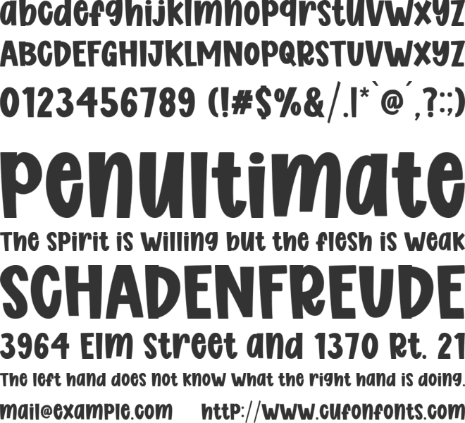 Stylish Chunky font preview