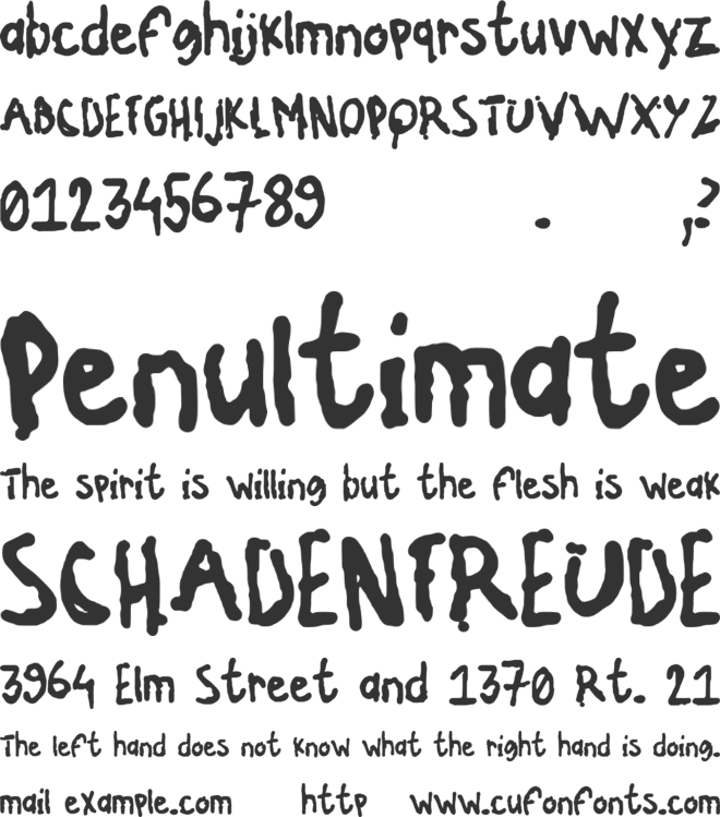 Zinterview font preview