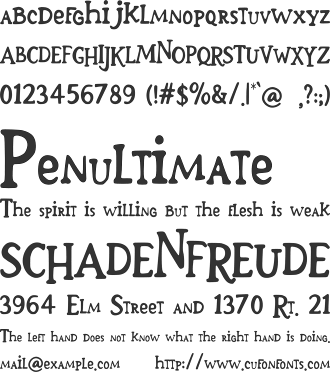 Nocture font preview