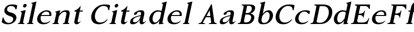 Silent Citadel font