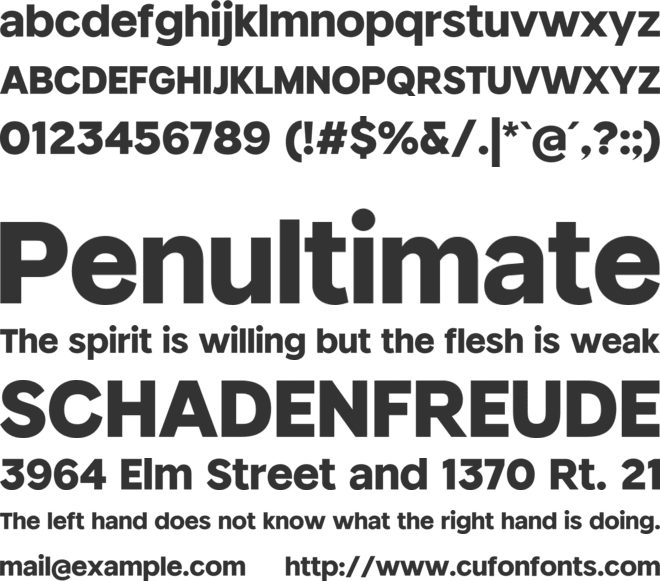 Contrue Fonte font preview