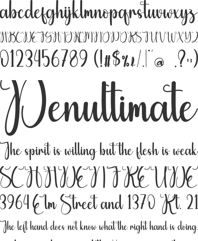 Watermelon font preview
