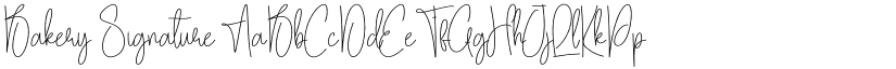 Bakery Signature font download