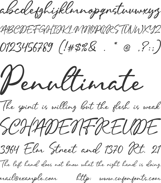 Malline font preview