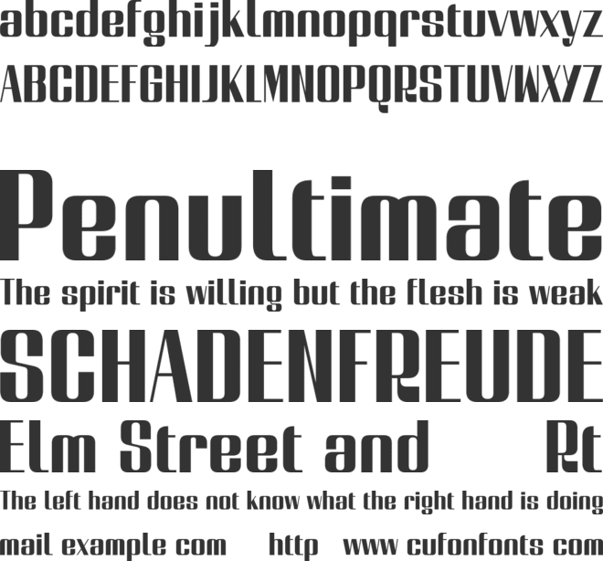 Regardion font preview