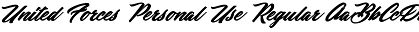 United Forces Personal Use Regular font