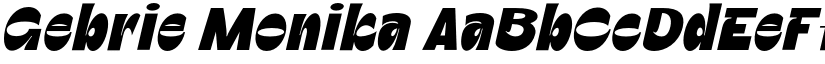 Gebrie Monika font