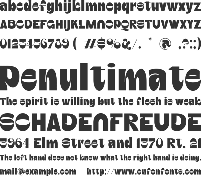 Gebrie Monika font preview