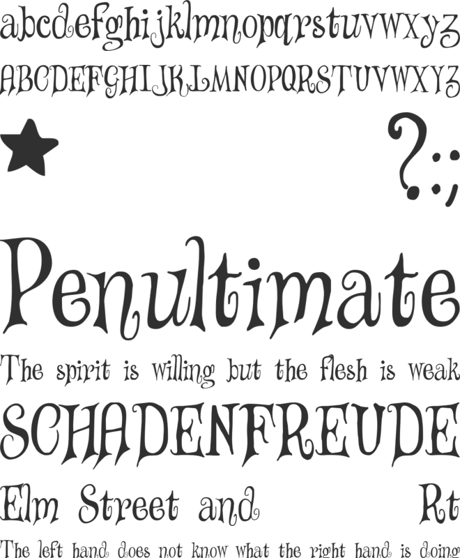 Wizards Magic font preview