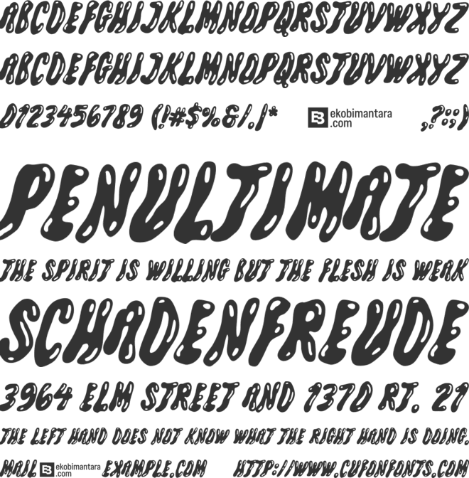Melted Ideas font preview