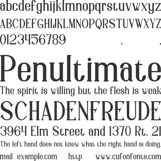 The Gorkey font preview