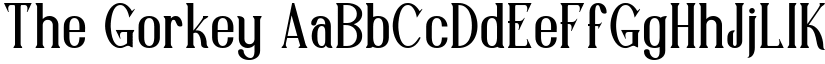 The Gorkey font download