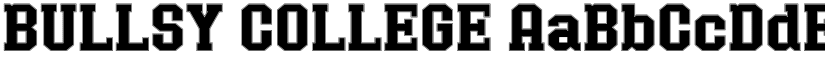 BULLSY COLLEGE font