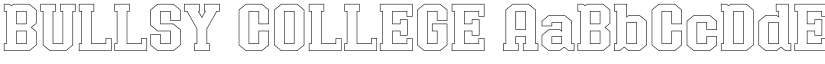 BULLSY COLLEGE font