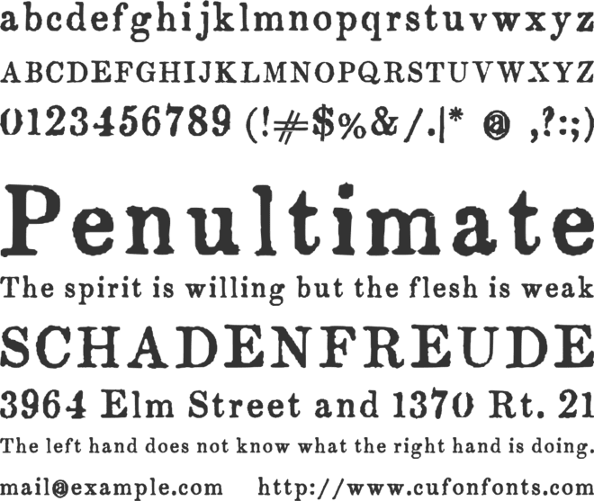 R H Horne Orion font preview