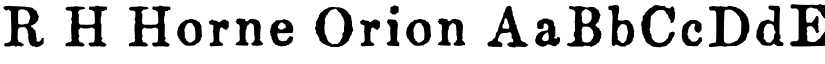 R H Horne Orion font download