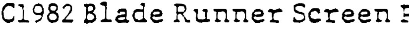 C1982 Blade Runner Screen Play font download