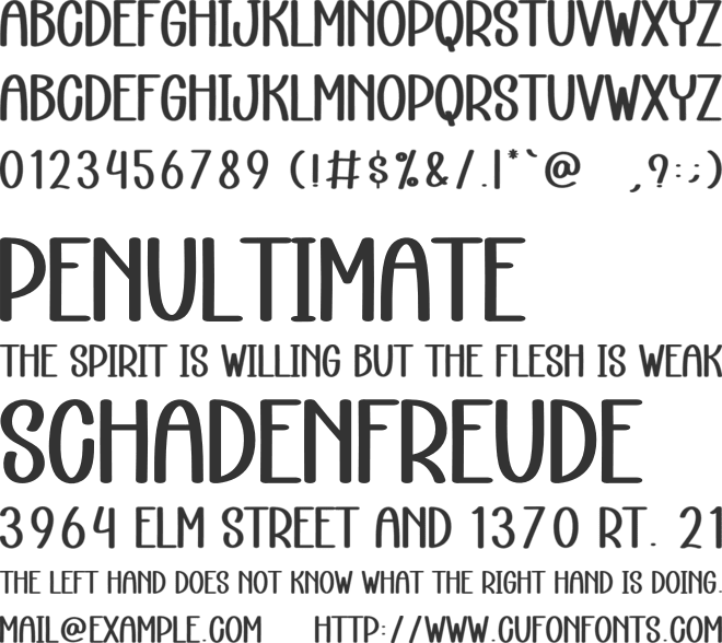 Simple Farmhouse font preview