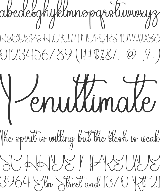 Santa Butterfly font preview