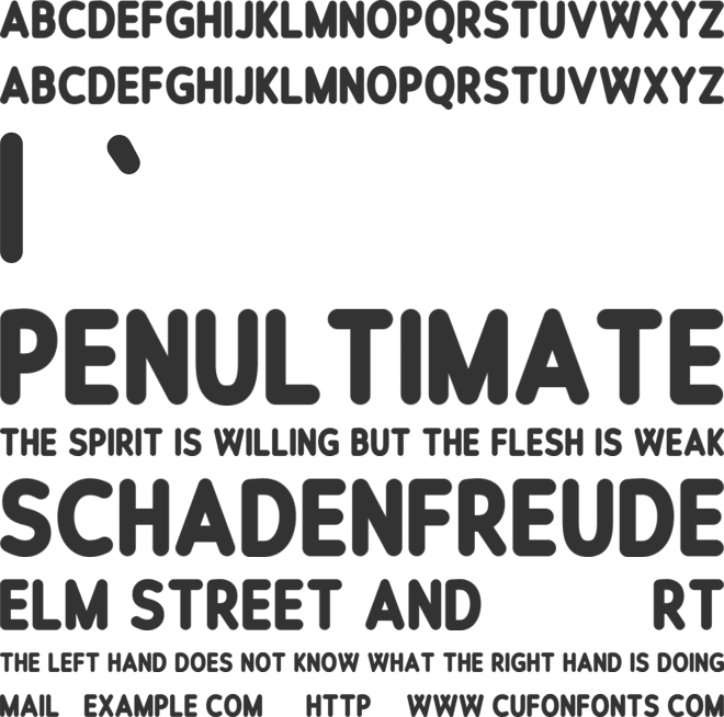 Sheldom font preview