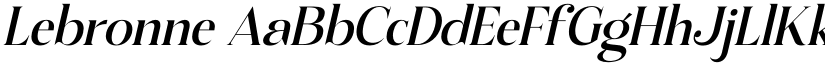 Lebronne font