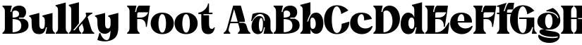Bulky Foot font download