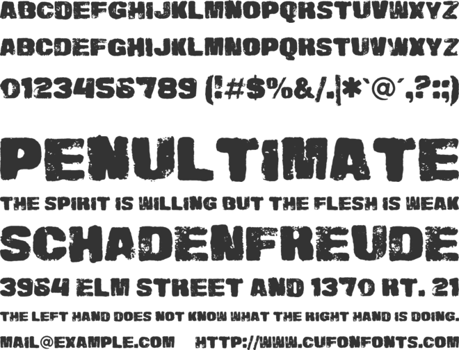 Snailmate font preview