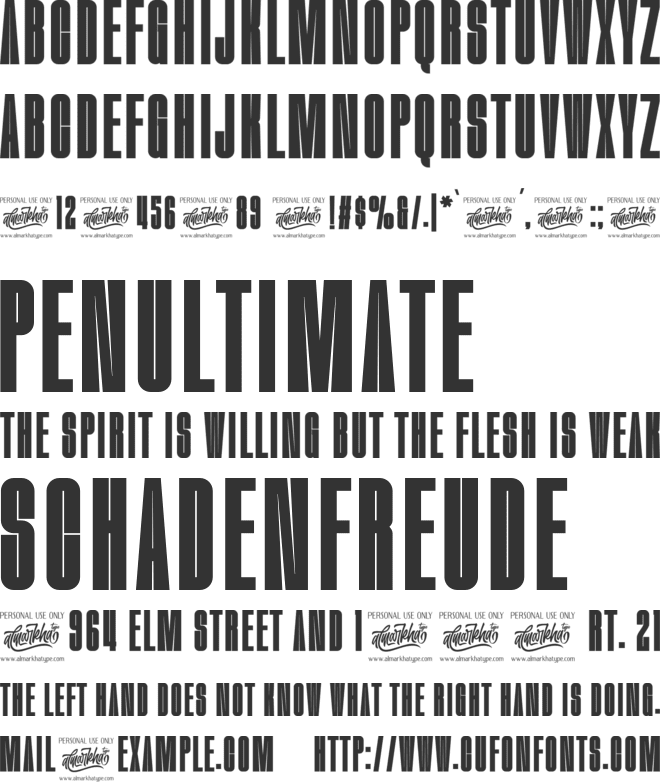 Theadzan font preview