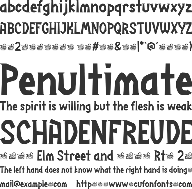 Primu Anxient Trial font preview