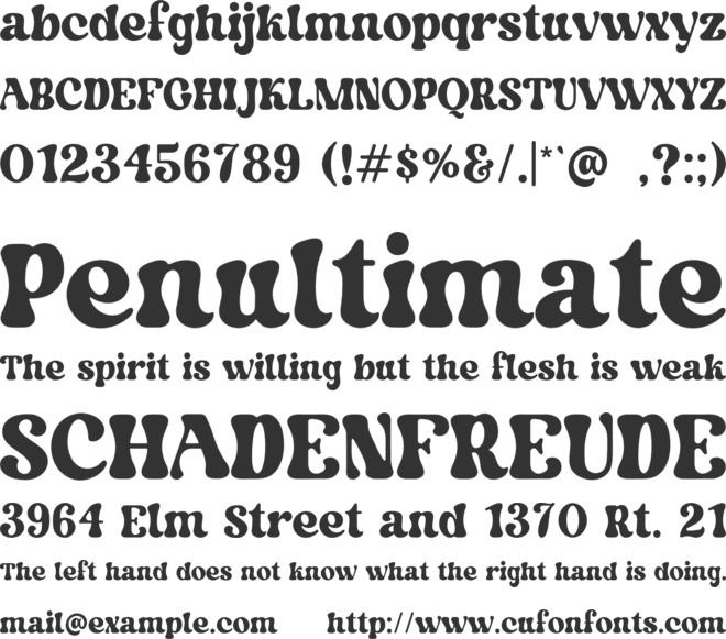Maybro font preview