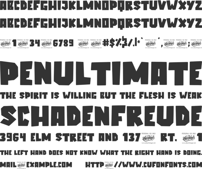 Elcatraz font preview