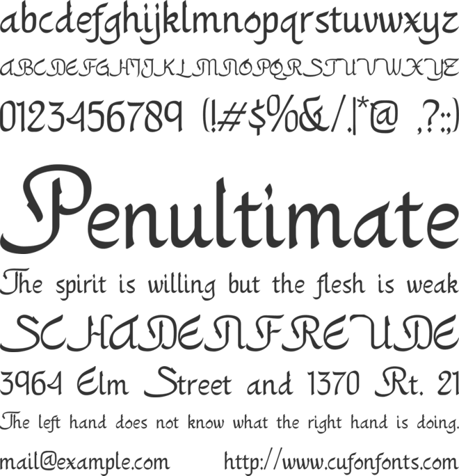 Sadira Craft font preview