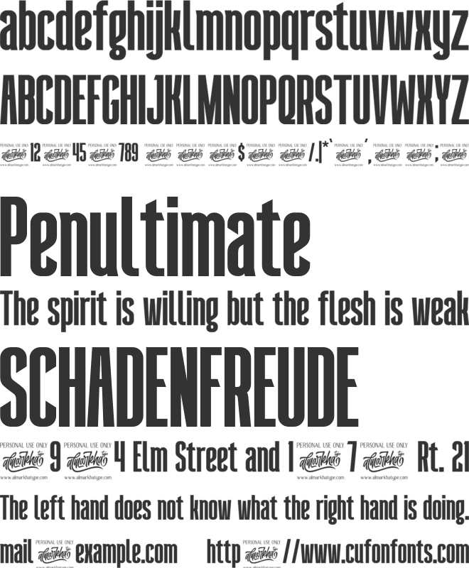 Querygrand font preview